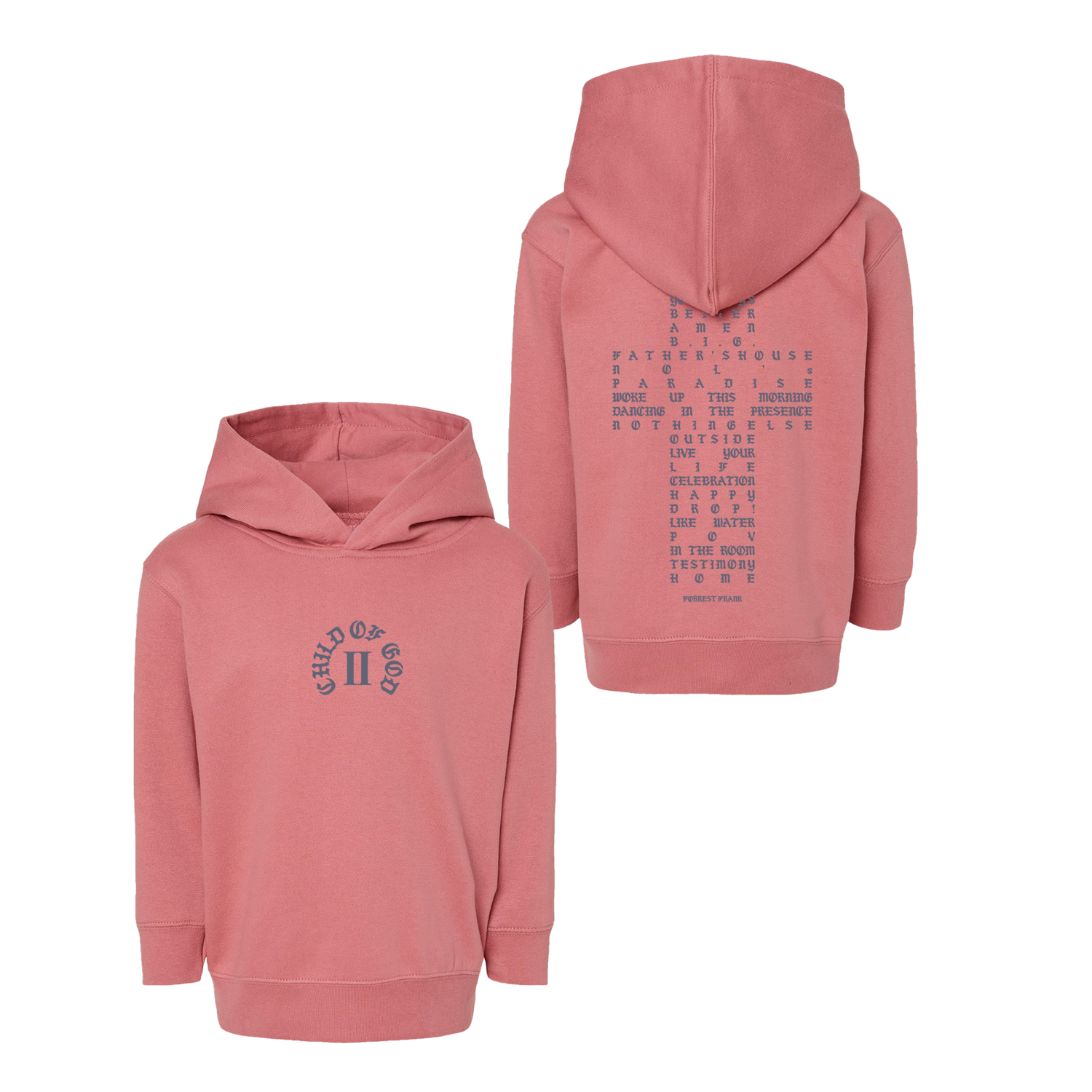 Child Of God II Tracklist Pink Childrens Hoodie
