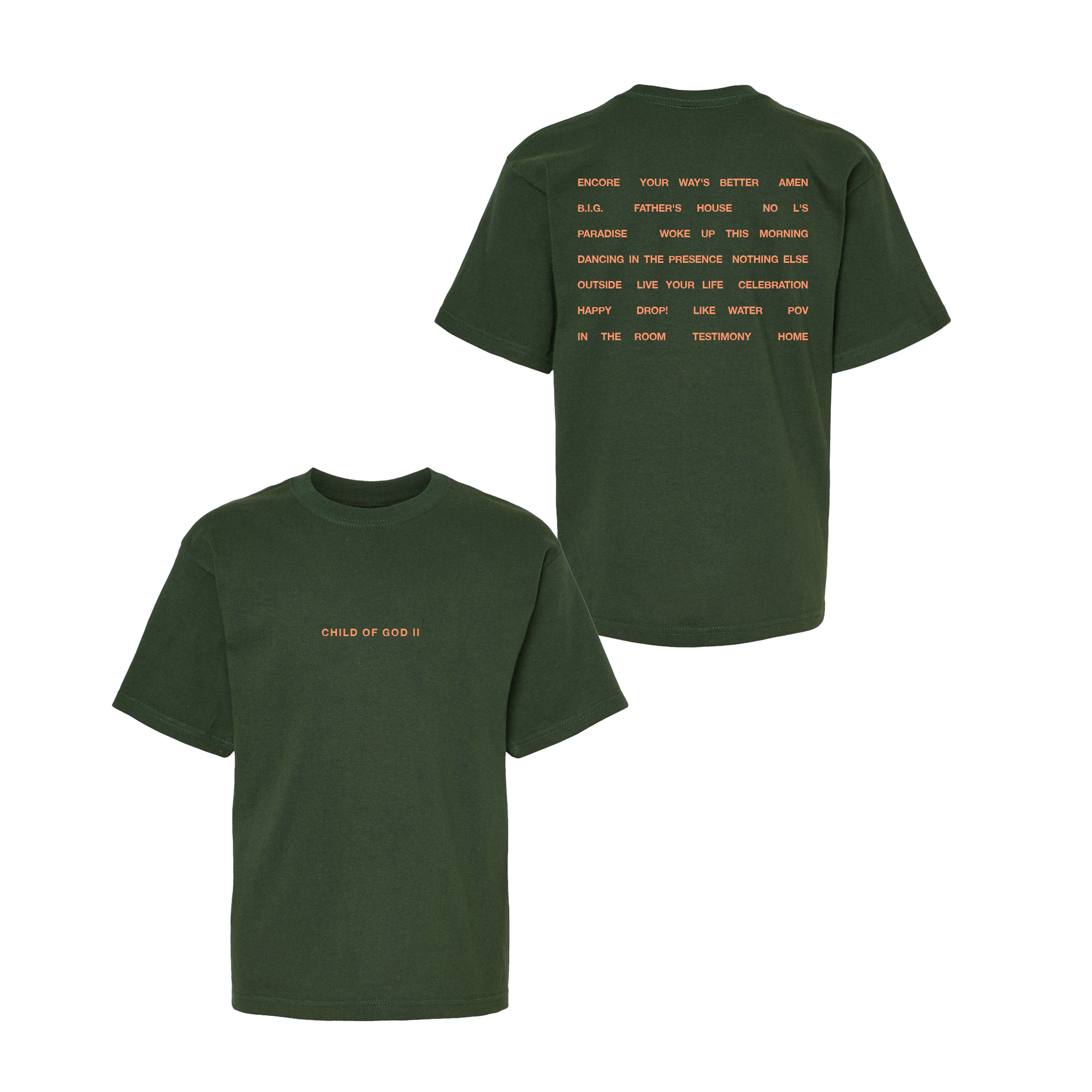Child Of God II Green Tracklist Childrens T-Shirt